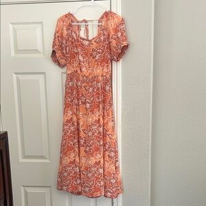 Roxy Floral Orange Dress